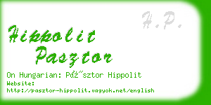 hippolit pasztor business card